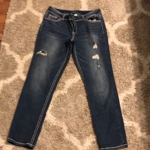destructed denim